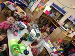 Adiare Kindergarten Students having lunch in the classroom