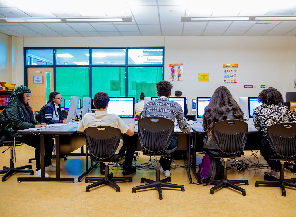 Computer Lab; Students; Working