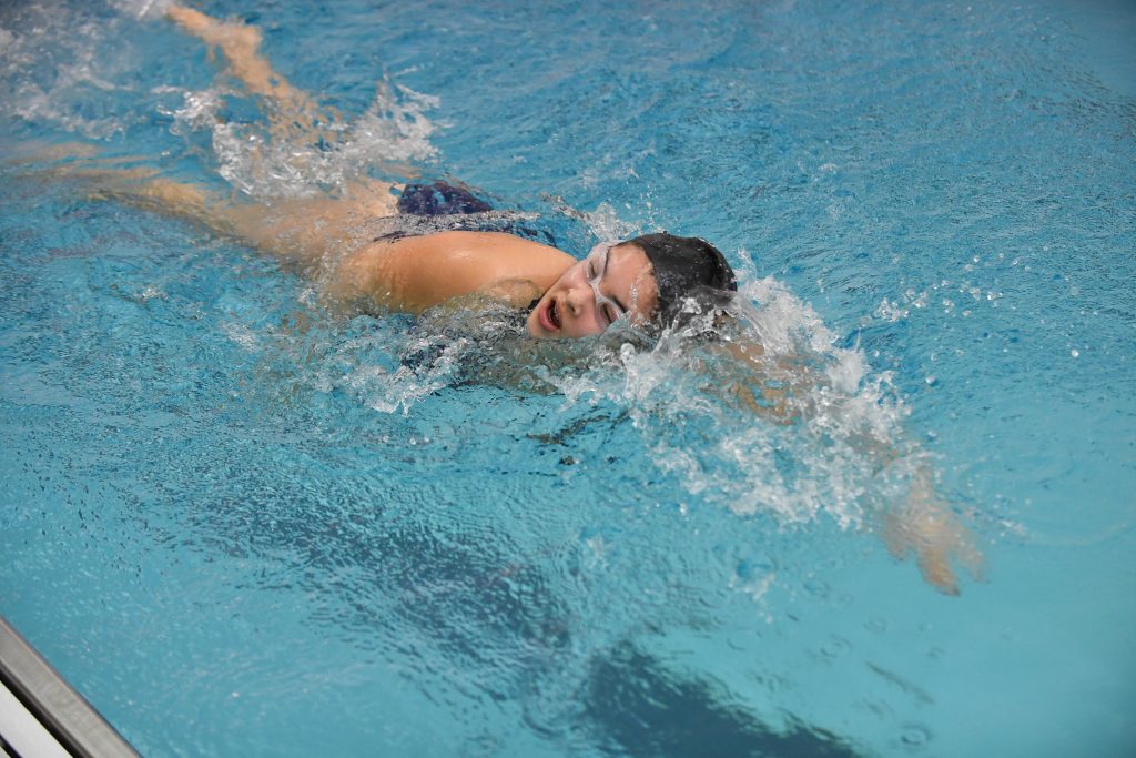 Girl doing freestyle stroke