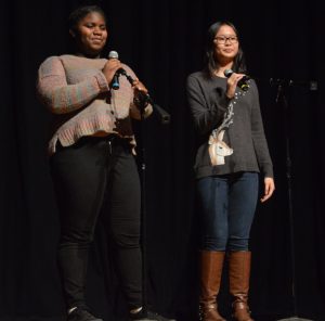 Two students singing