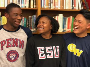 Students in College Apparel