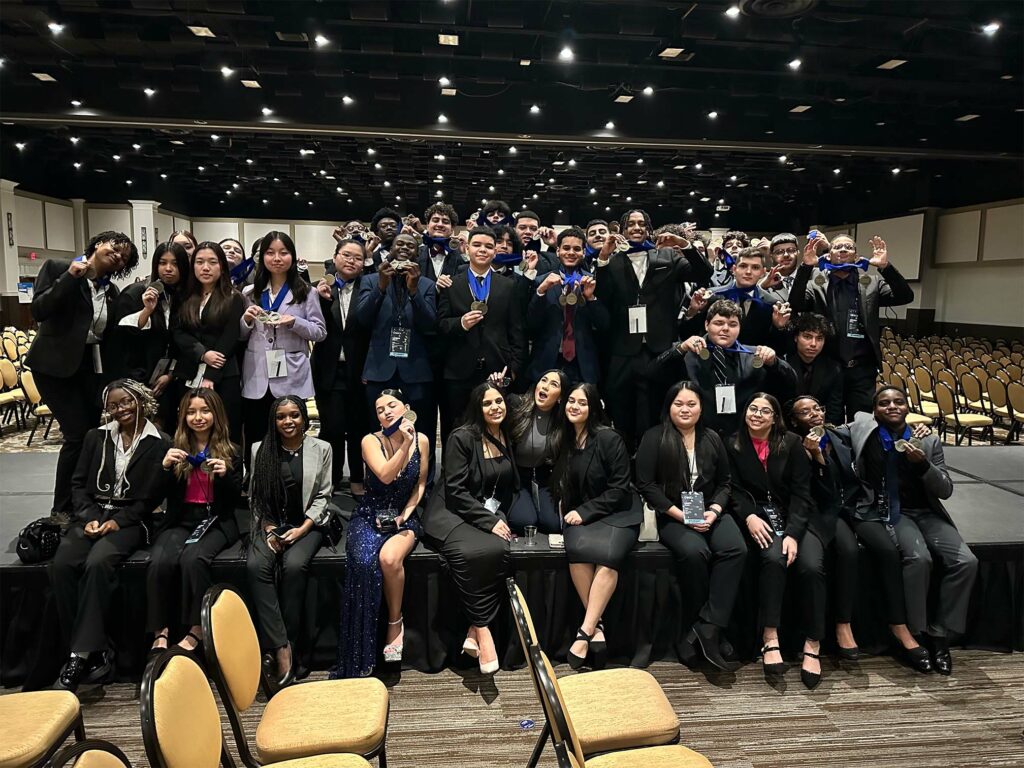The SDP students that attended DECA were very excited to be there.