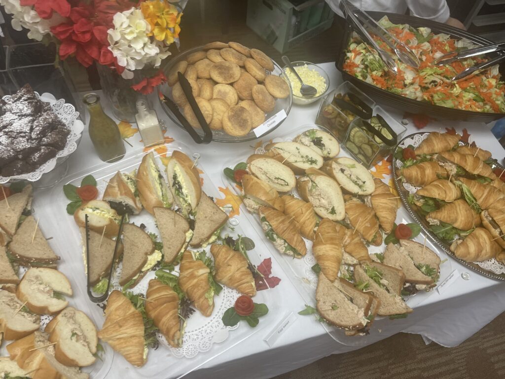 Sandwiches on a table, made by SPHS Culinary students.