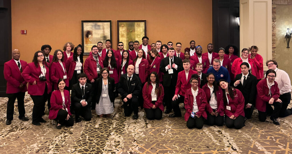 Photo of 2023 Skills USA State Conference attendees from the School District of Philadelphia