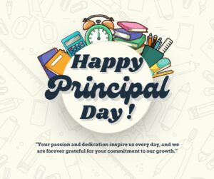 Blue and Cream Modern Happy Teacher's Day Greetings Facebook Post