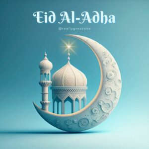 Blue Illustration Eid Al-Adha Instagram Post