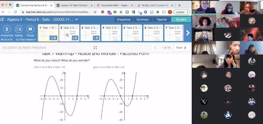 Using Desmos in Math Virtual Lessons