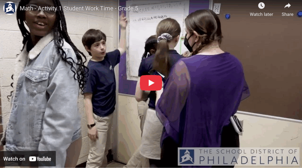 Math - Activity 1 Student Work Time - Grade 5