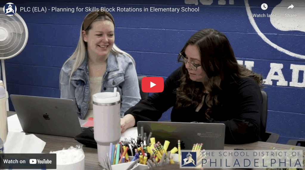 PLC (ELA) - Planning for Skills Block Rotations in Elementary School