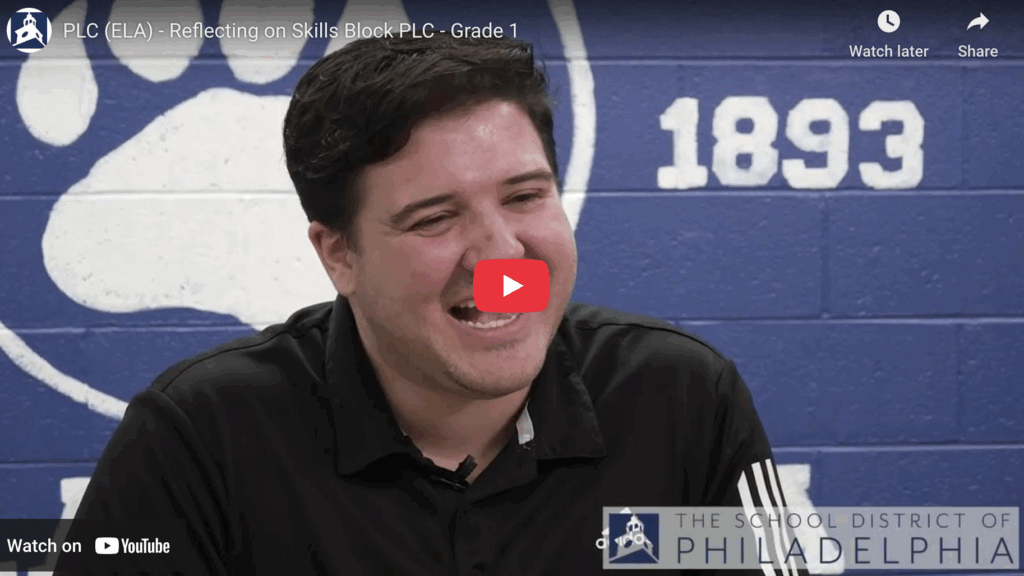 This video shows Chris Nevrincean, the SBTL at Comly Elementary School, reflecting on how their Professional Learning Community plans Skills Block rotations using the EL Education curriculum.