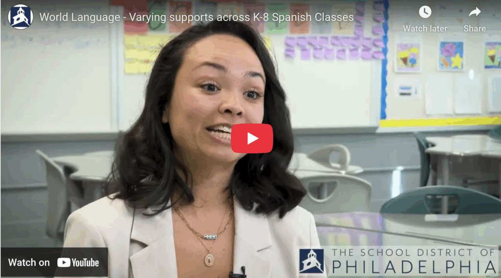 World Language - Varying supports across K-8 Spanish Classes