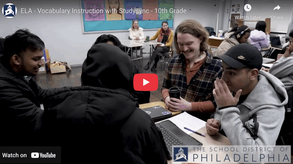 ELA - Vocabulary Instruction with Studysync  - 10th Grade