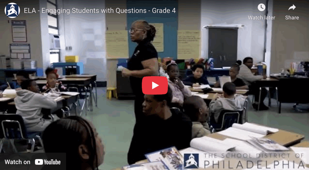 ELA - Engaging Students with Questions - Grade 4