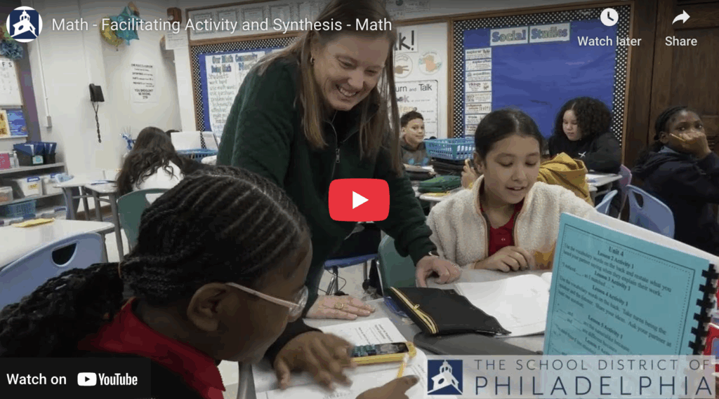 Math - Facilitating Activity and Synthesis - Grade 5