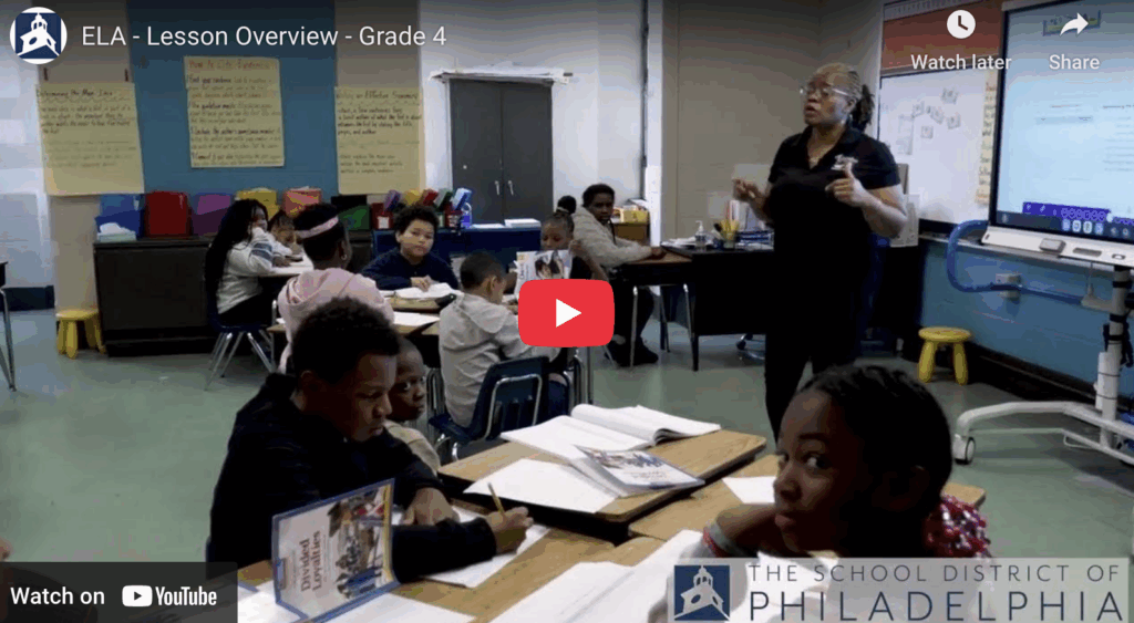 ELA - Lesson Overview  - Grade 4