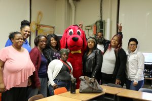Clifford with volunteers at Roosevelt