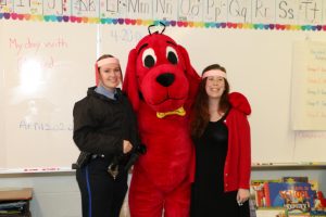 Clifford with Decatur teacher and volunteer.