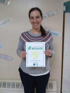 This wonderful volunteer says, "#iVolunteerBecause of the students."