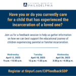 How can the School District of Philadelphia support children experiencing the incarceration of a loved one?