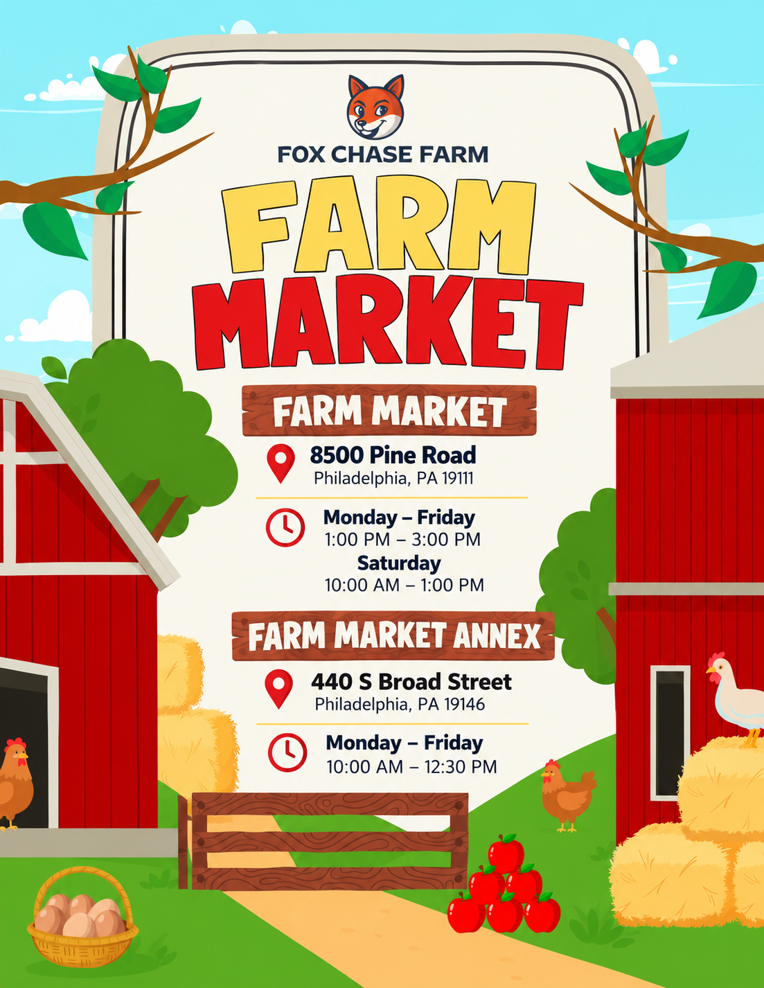 Fox Chase Farm Market Poster