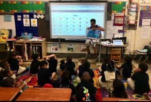 Kindergarten read aloud at Hartranft