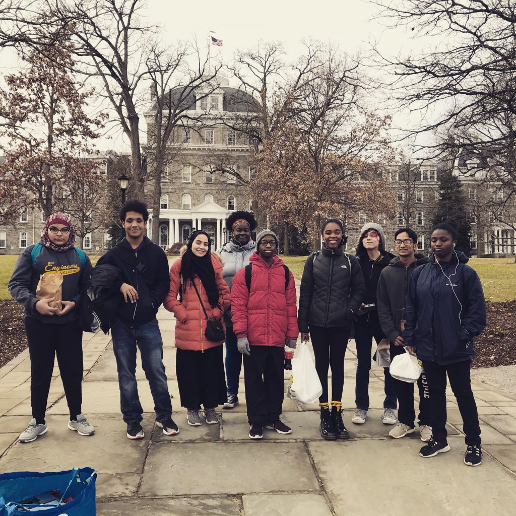 Quizbowl team outside at Swarthmore