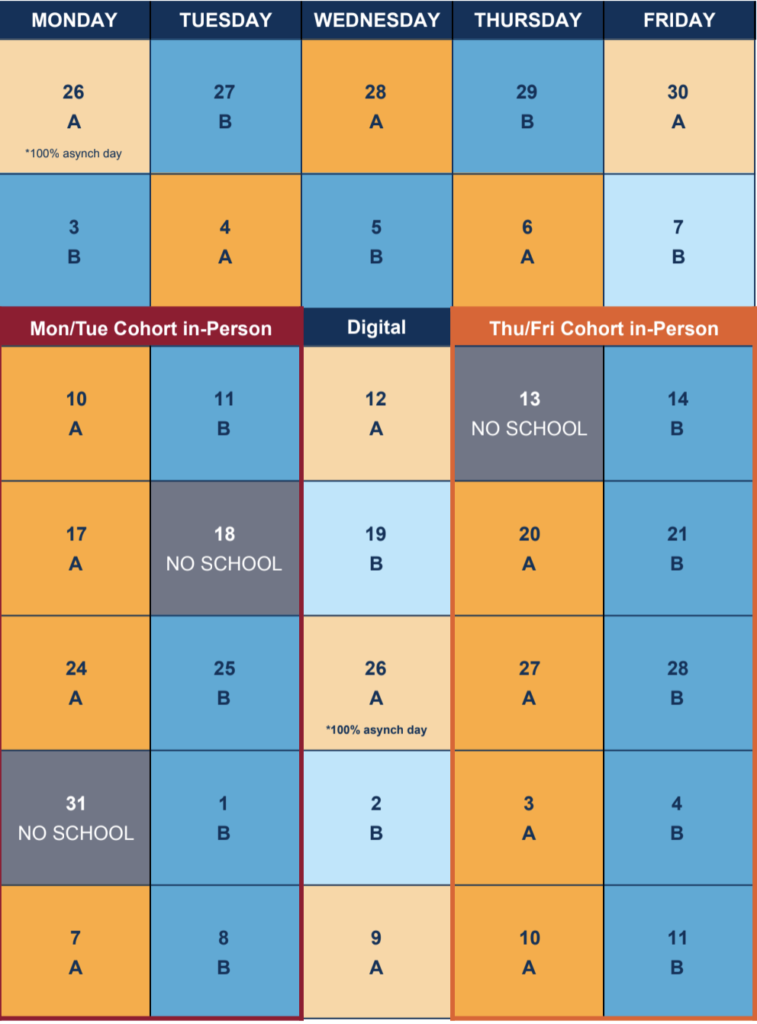 EOY A:B Schedule