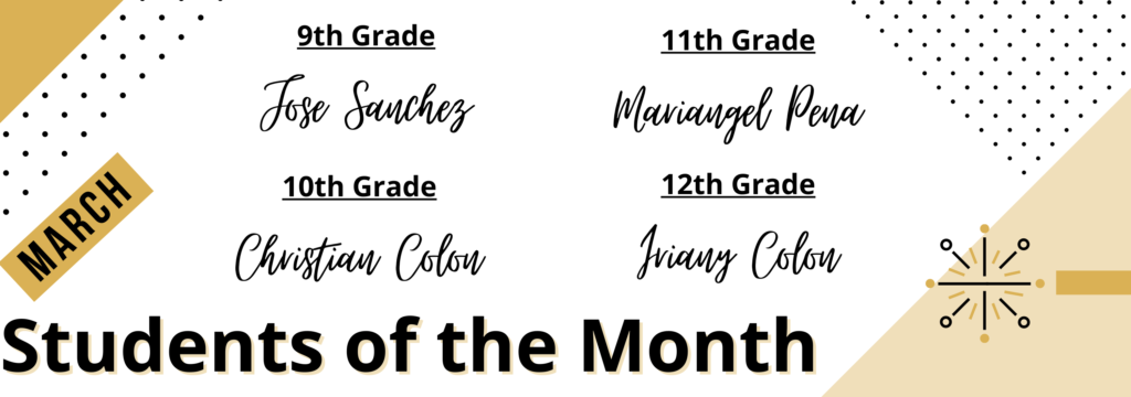 Students of the Month March