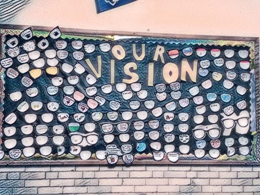 Pictures of Kensingtons student vision board