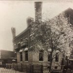 old photo taken in 1889 of the completed building of Francis Scott Key school.