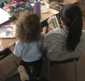Caregiver at nutrition lesson
