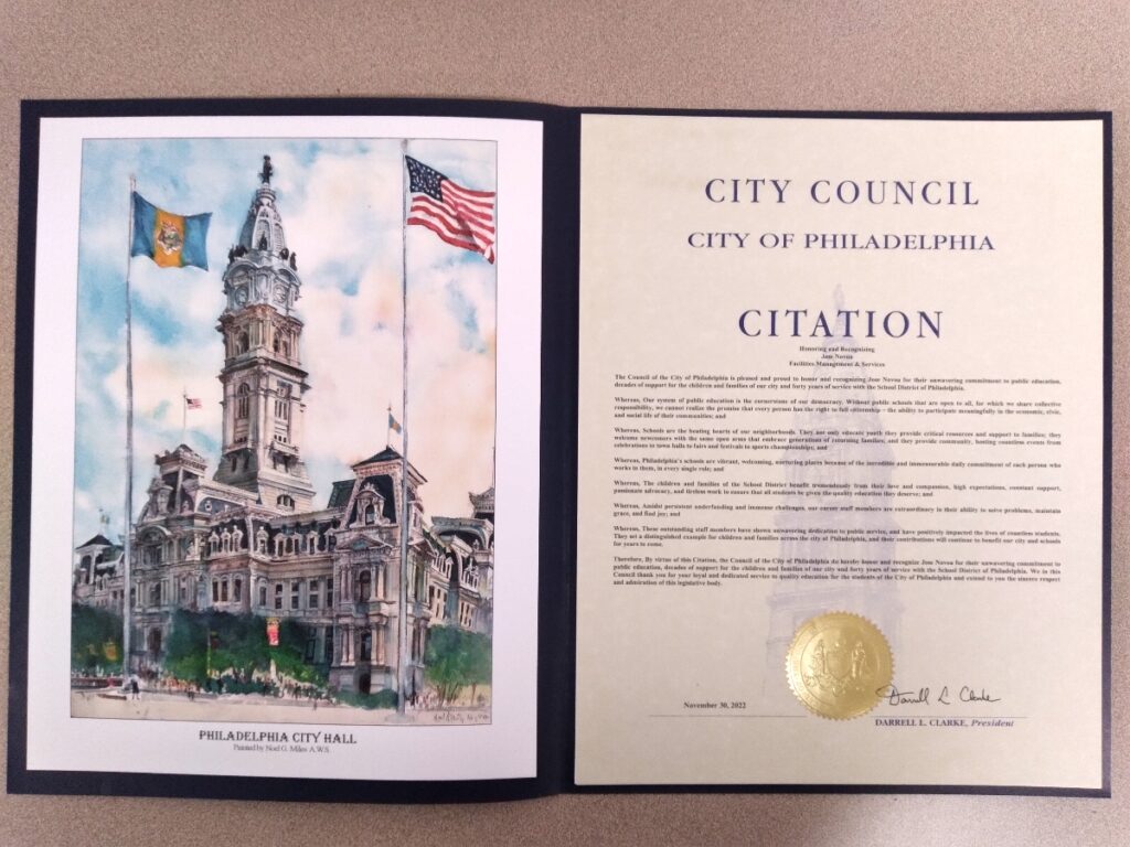 City Council Recognized Jose Novoa