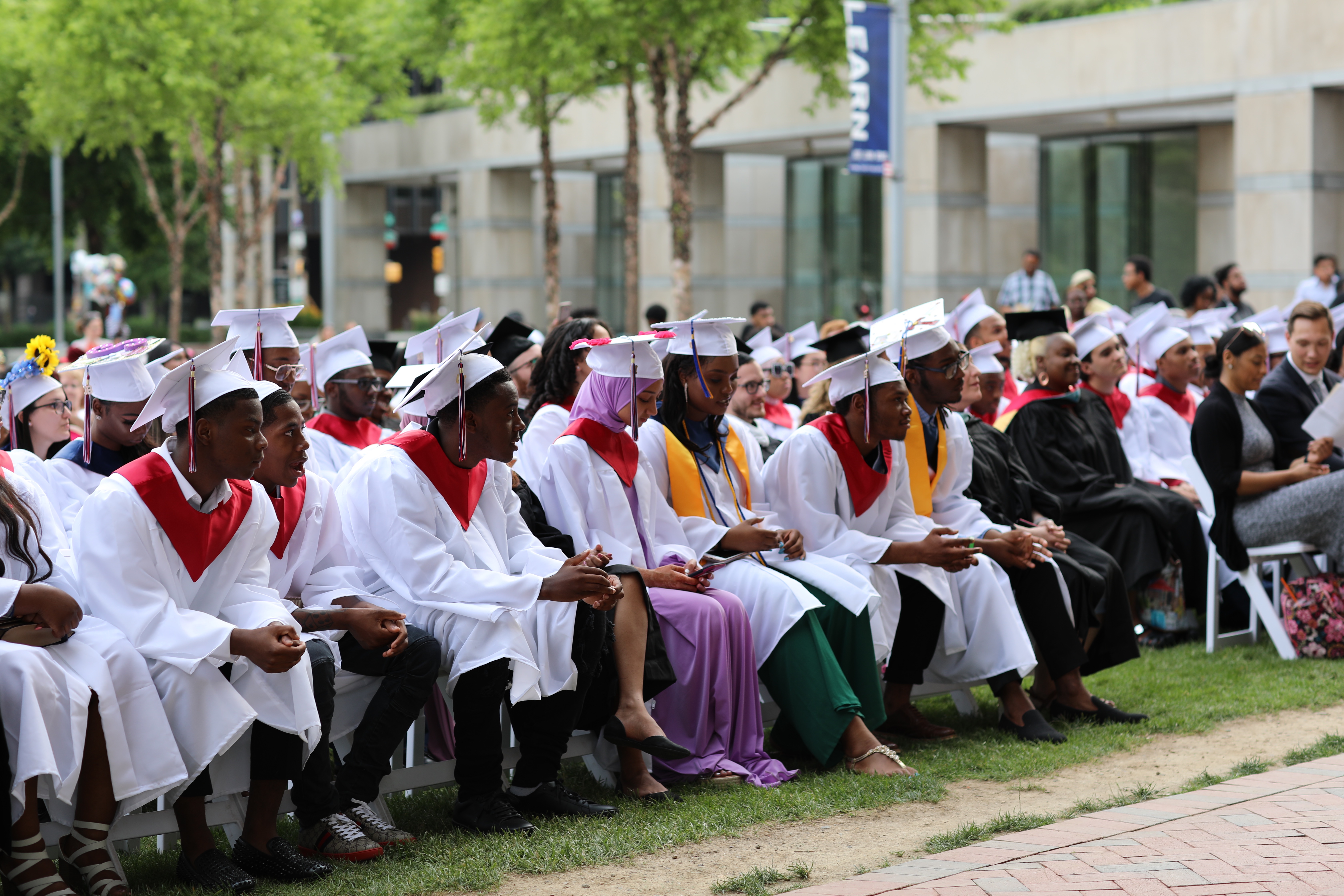 students at graduation