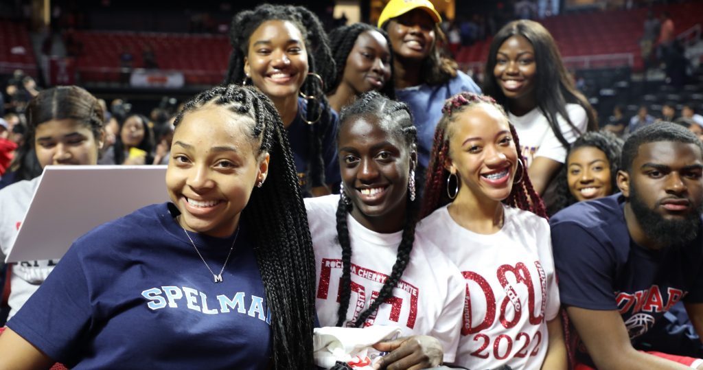 Students smiling