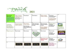 March Calendar 2021 Academy At Palumbo