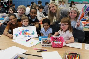 Students at after school club