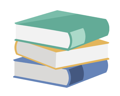 Stack of three books