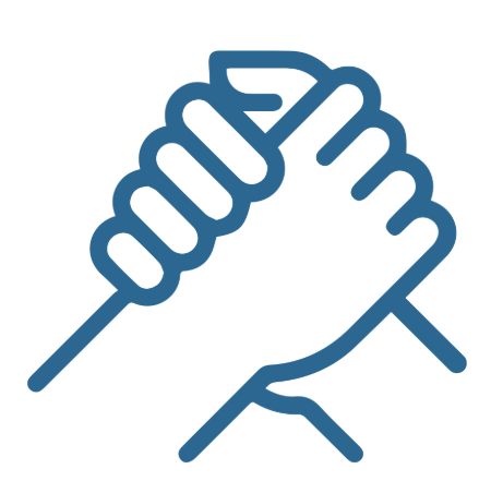 two hands together graphic