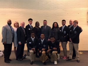 Pedro Rivera with Administrators and students from Academies @ Roxborough