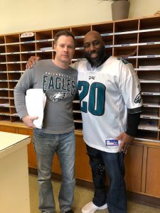 Mr. Vance & Mr. Heleniak in their Eagles gear