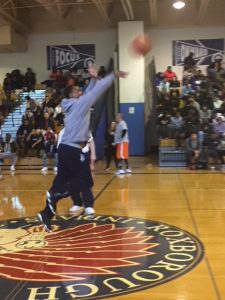 Mr. Stevenson taking a shot in the Half court contest