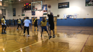 Mr. McKenna takes a shot in Round 1 of March Madness