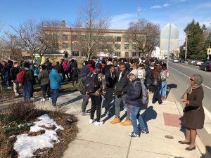 Academies @ Roxborough students participating in National Walkout