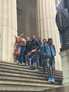 Business students at New York Stock Exchange