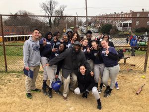 Academies @ Roxborough Softball team with Mr. Dumsha and Mr. Vance