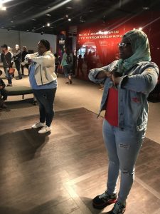 Students at African American museum in Washington