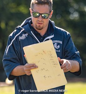 Coach McGavin with playbook