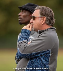 Coach Stanley on the sidelines