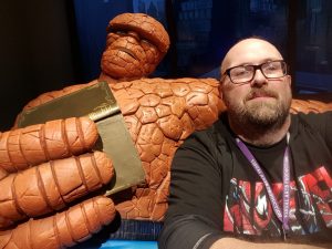 Mr. Thurlow and the Thing at the Franklin Institute for the Marvel Comics exhibit