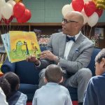 Dr. Hite reading to school kids